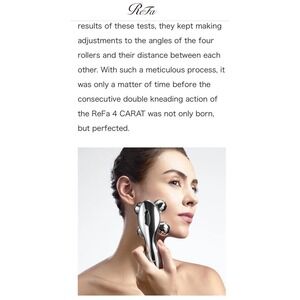 NEW ReFa 4 Carat Beauty Roller Multiangular Face and Body Roller Platinum-Coated
